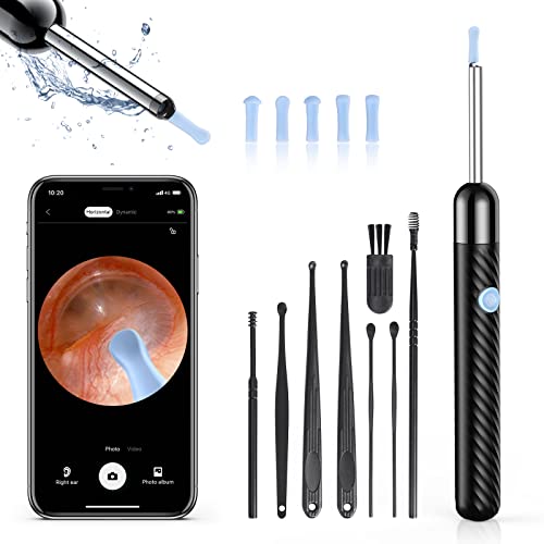Ear Wax Removal Tool- Ear Cleaner with Camera, Otoscope with Light and 8 Pcs ...