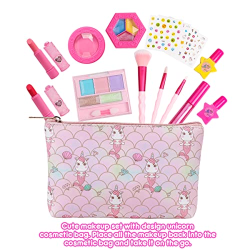 Kids Makeup Kit for Girls - Real Kids Cosmetics Make Up Set with Cute Unicorn...