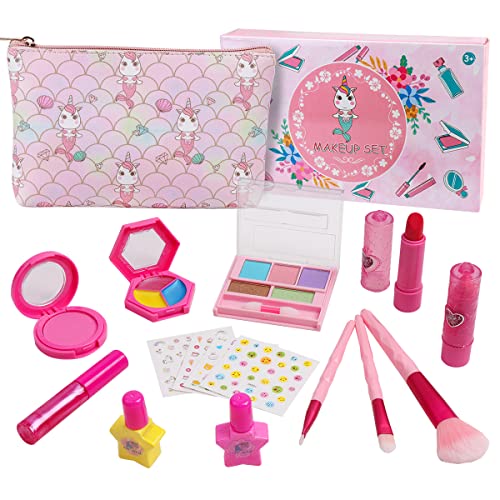 Kids Makeup Kit for Girls - Real Kids Cosmetics Make Up Set with Cute Unicorn...