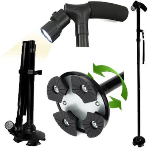 Adjustable Folding Canes and Walking Sticks for Men and Women with Led Lights...