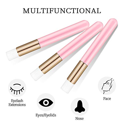 10 Pcs Pink Lash Shampoo brushes Cosmetic Brushes Peel Off Blackhead Brush Re...