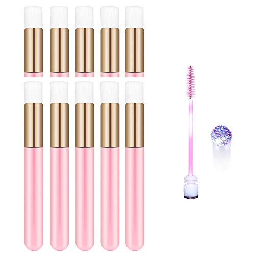 10 Pcs Pink Lash Shampoo brushes Cosmetic Brushes Peel Off Blackhead Brush Re...