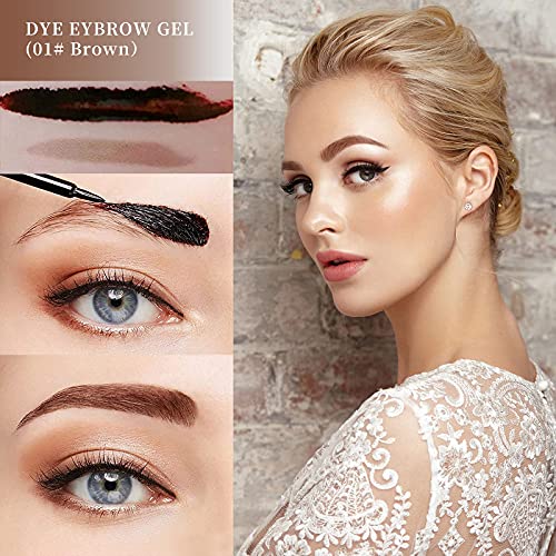 LSxia 2 Pcs Peel Off Tattoo Eyebrow Gel Set, Natural Color Tint Eye-Brow Gel ...