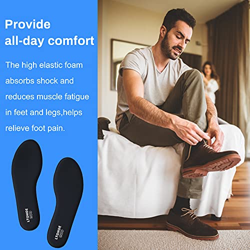 Memory Foam Insoles for Men, Replacement Shoe Inserts for Work Boot, Running ...