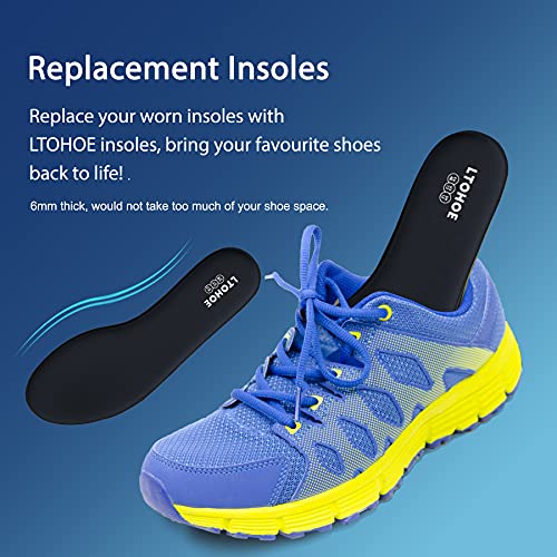 Memory Foam Insoles for Men, Replacement Shoe Inserts for Work Boot, Running ...