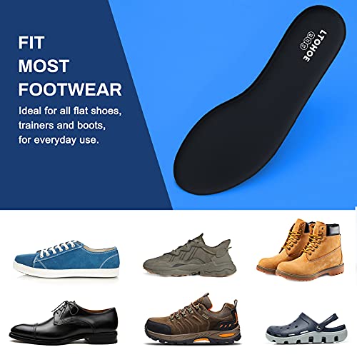 Memory Foam Insoles for Men, Replacement Shoe Inserts for Work Boot, Running ...
