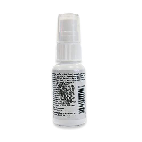 Lubricity Dry Mouth Spray, Premium Product with Hyaluronic Acid, No Alcohol o...