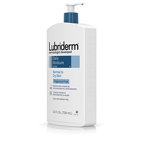 Lubriderm Daily Moisture Hydrating Unscented Body Lotion with Vitamin B5 for ...