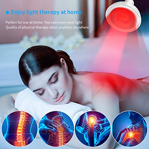 Waterproof Red Light Therapy Lamp Bulb, LED COB Red 660nm & Near Infrared 850...