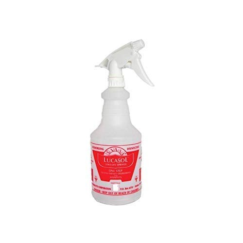 Lucasol One Step Disinfectant, 32 Ounce Bundle With 24 oz. Spray Bottle