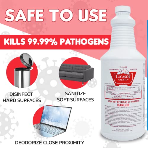 LUCASOL ONE Step Hospital Grade Disinfectant (32 Ounce)