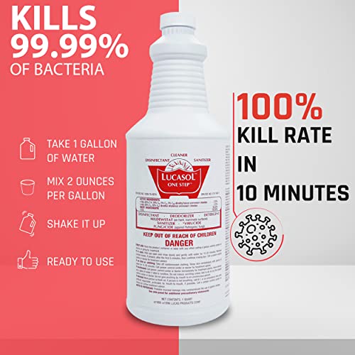 LUCASOL ONE Step Hospital Grade Disinfectant (32 Ounce)