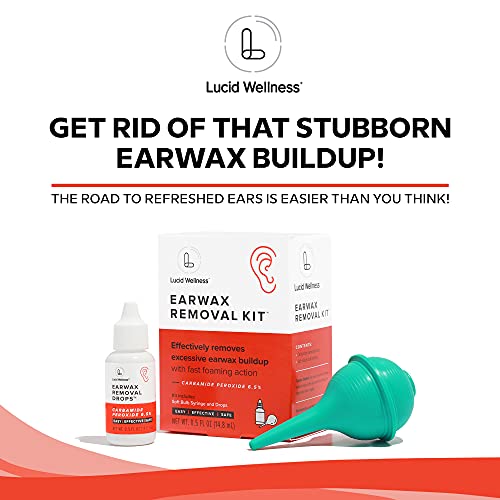 Lucid Wellness: Ear Wax Removal Kit With 6.5% Urea Hydrogen Peroxide Drops (0...