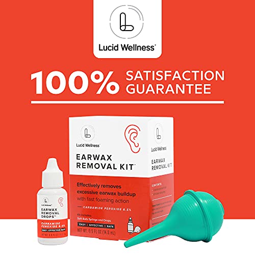 Lucid Wellness: Ear Wax Removal Kit With 6.5% Urea Hydrogen Peroxide Drops (0...