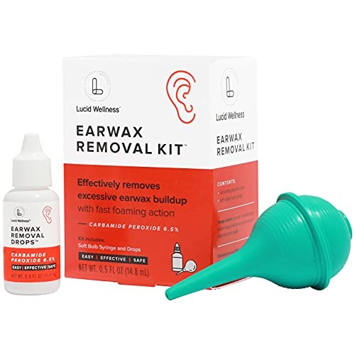 Lucid Wellness: Ear Wax Removal Kit With 6.5% Urea Hydrogen Peroxide Drops (0...