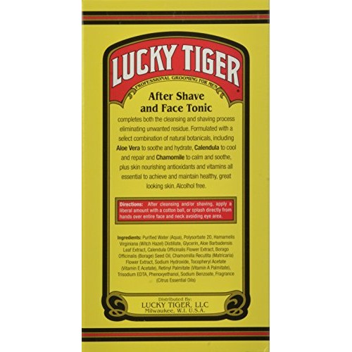 Lucky Tiger After Shave and Face Tonic, 8 Ounce