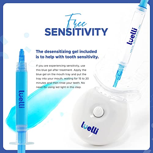 Luelli Teeth Whitening Kit with LED Light, Professional Teeth Whitening Formu...
