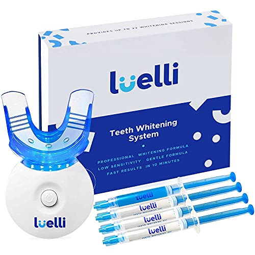Luelli Teeth Whitening Kit with LED Light, Professional Teeth Whitening Formu...