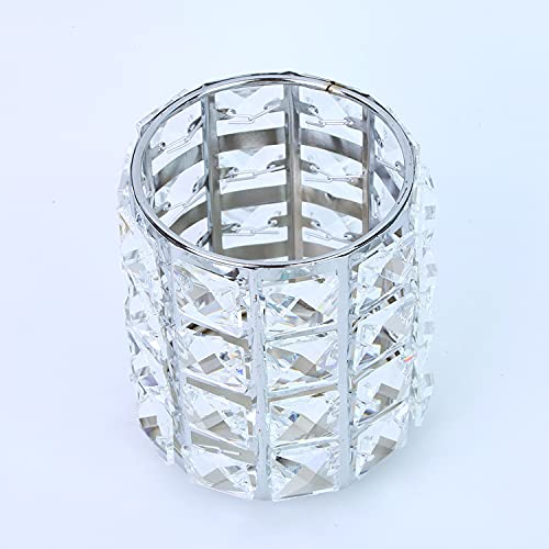 Makeup Brush Holder Organizer Golden Crystal Bling Personalized Gold Comb Bru...