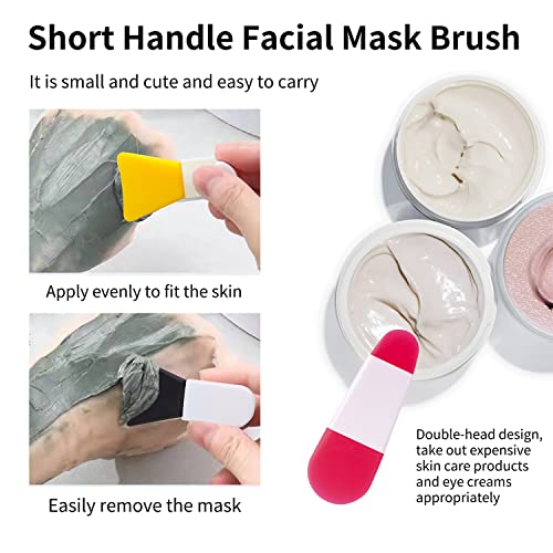 LUKILYZXA Upgrade Soft Hair Silicone Duo Head Face Mask Brush Set, 5 Pcs Beau...
