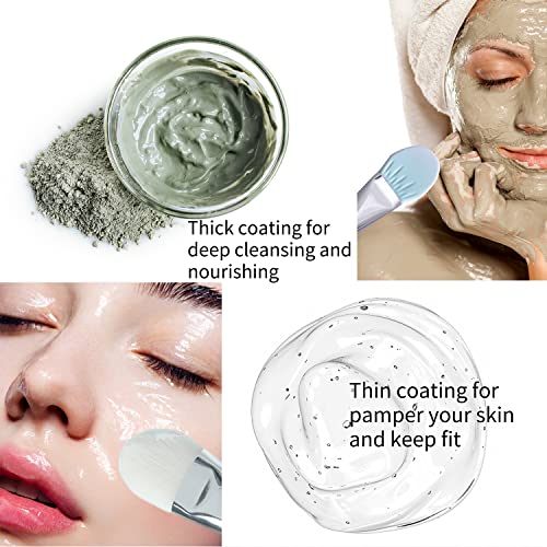 LUKILYZXA Upgrade Soft Hair Silicone Duo Head Face Mask Brush Set, 5 Pcs Beau...