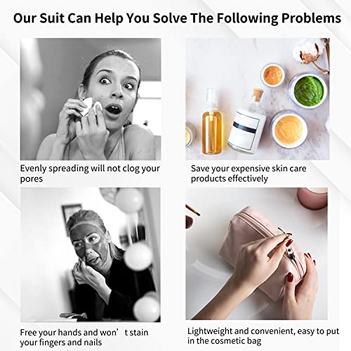 LUKILYZXA Upgrade Soft Hair Silicone Duo Head Face Mask Brush Set, 5 Pcs Beau...