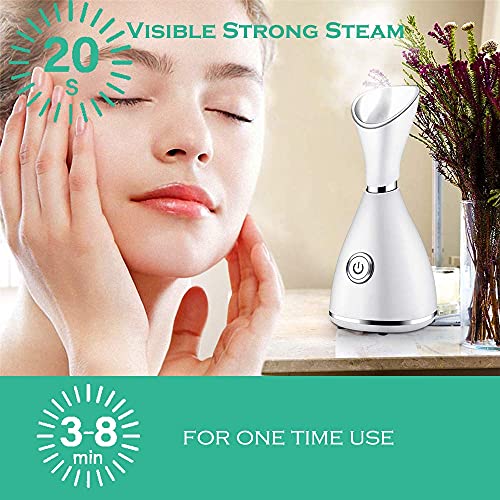 Facial Steamers,Lumcrissy Nano Ionic Face Steamer for Home Facial Warm Mist H...