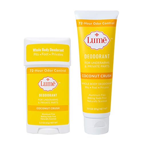 Lume Natural Deodorant - Underarms and Private Parts - Aluminum Free, Baking ...