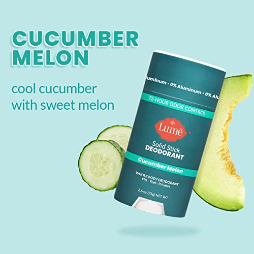 Lume Natural Solid Deodorant Stick - Whole Body Deodorant - Aluminum-Free, Ba...