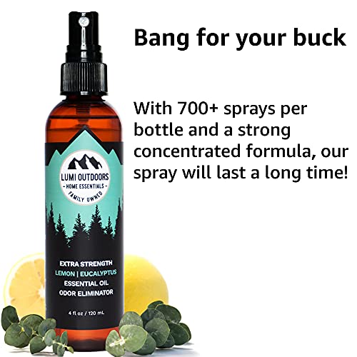 Lumi Outdoors Natural Shoe Deodorizer Spray & Odor Eliminator - Extra Strengt...