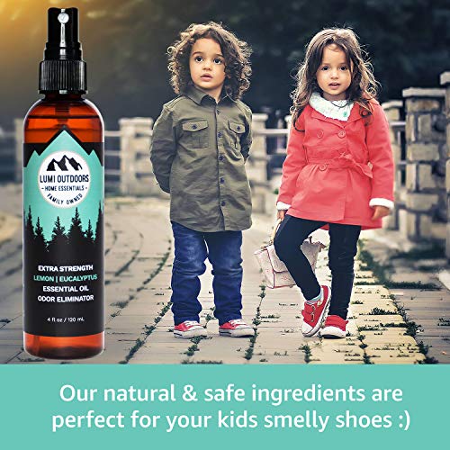 Lumi Outdoors Natural Shoe Deodorizer Spray & Odor Eliminator - Extra Strengt...