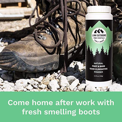 Natural Foot Powder Deodorizer & Shoe Odor Eliminator - Talc Free Foot Deodor...