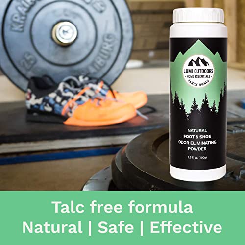 Natural Foot Powder Deodorizer & Shoe Odor Eliminator - Talc Free Foot Deodor...