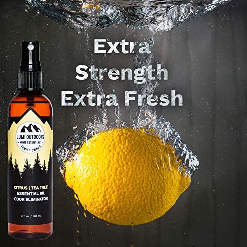 Natural Shoe Deodorizer Spray & Odor Eliminator by Lumi Outdoors - Fresh Citr...