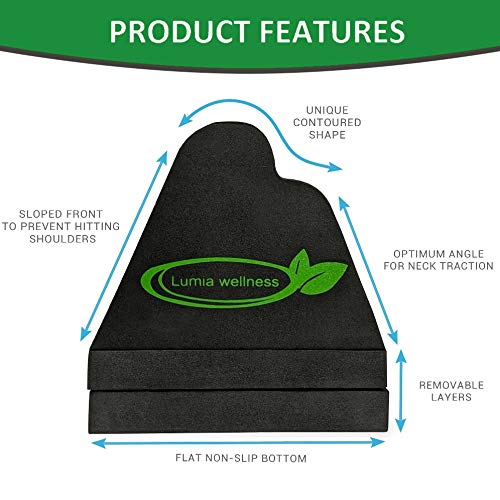 Lumia Wellness Cervical Orthotic Traction Block | Firm | Spinal & Neck Alignm...