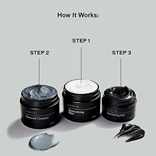 Lumin - Classic Maintenance Set - Skin Care Kit for Men - Charcoal Face Wash,...