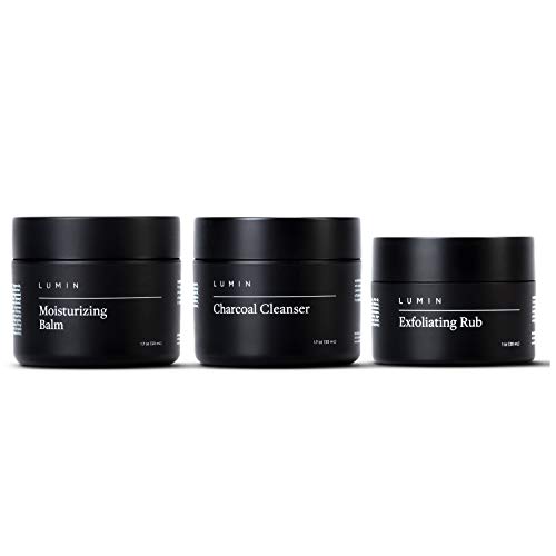 Lumin - Classic Maintenance Set - Skin Care Kit for Men - Charcoal Face Wash,...