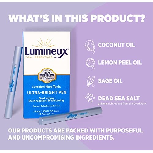 Lumineux Ultra-Bright Whitening Pen - 2-Pack - Whitening Without The Harm - D...