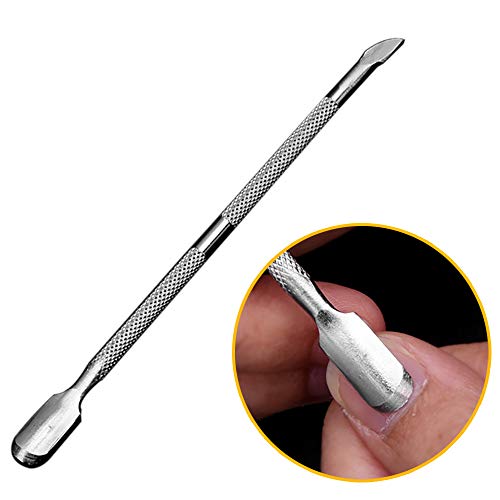 Cuticle Nipper with Cuticle Pusher Stainless Steel Cuticle Dead Skin Trimmer ...