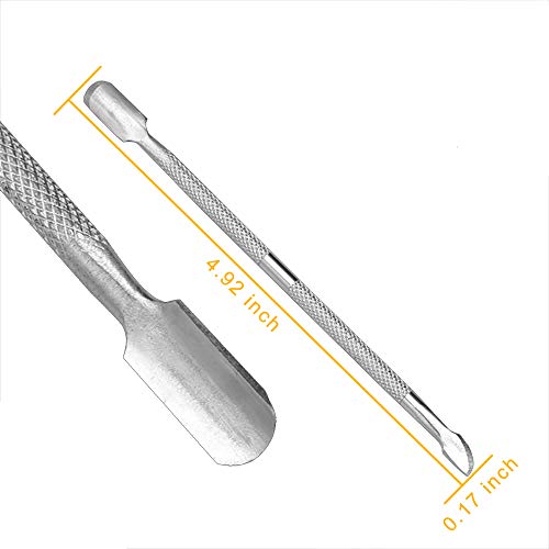 Cuticle Nipper with Cuticle Pusher Stainless Steel Cuticle Dead Skin Trimmer ...