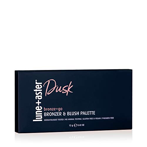 Lune+Aster Dusk Bronzer & Blush Palette - Bronzer and blush duo creates a sun...