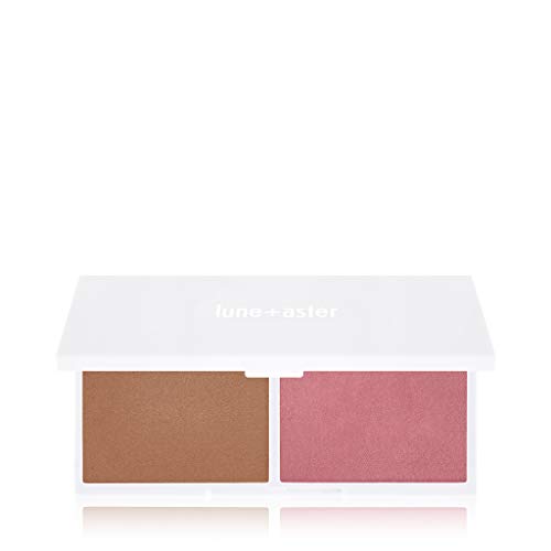 Lune+Aster Dusk Bronzer & Blush Palette - Bronzer and blush duo creates a sun...
