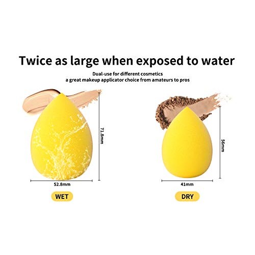 Luoluo 5 Pcs Makeup Sponge Set with 1 Pcs Beauty Sponge Holder, Flawless for ...