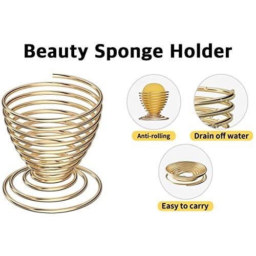 Luoluo 5 Pcs Makeup Sponge Set with 1 Pcs Beauty Sponge Holder, Flawless for ...