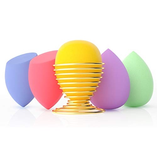 Luoluo 5 Pcs Makeup Sponge Set with 1 Pcs Beauty Sponge Holder, Flawless for ...