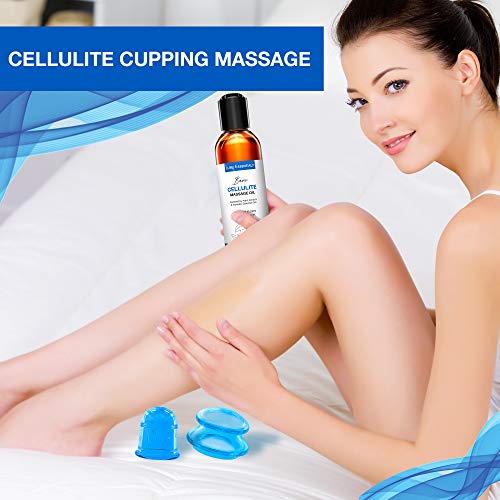 Anti Cellulite Massage Oil, All-Natural Ingredients for Cupping Massage to He...