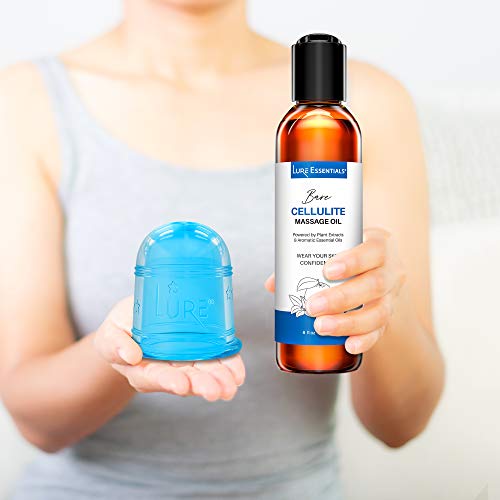 Anti Cellulite Massage Oil, All-Natural Ingredients for Cupping Massage to He...