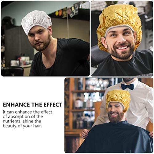 Lurrose 12pcs Aluminum Foil Deep Conditioning Caps Reusable Waterproof Hair C...