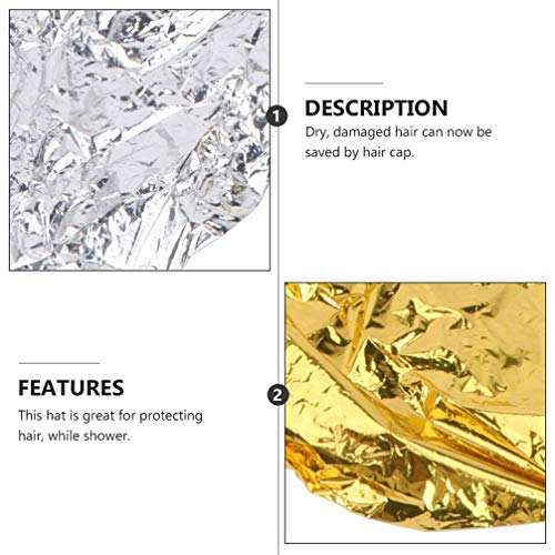 Lurrose 12pcs Aluminum Foil Deep Conditioning Caps Reusable Waterproof Hair C...