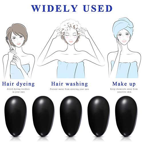 Lurrose 20Pcs Hair Dye Earmuffs Plastic Ear Protectors Waterproof Ear Caps Ha...